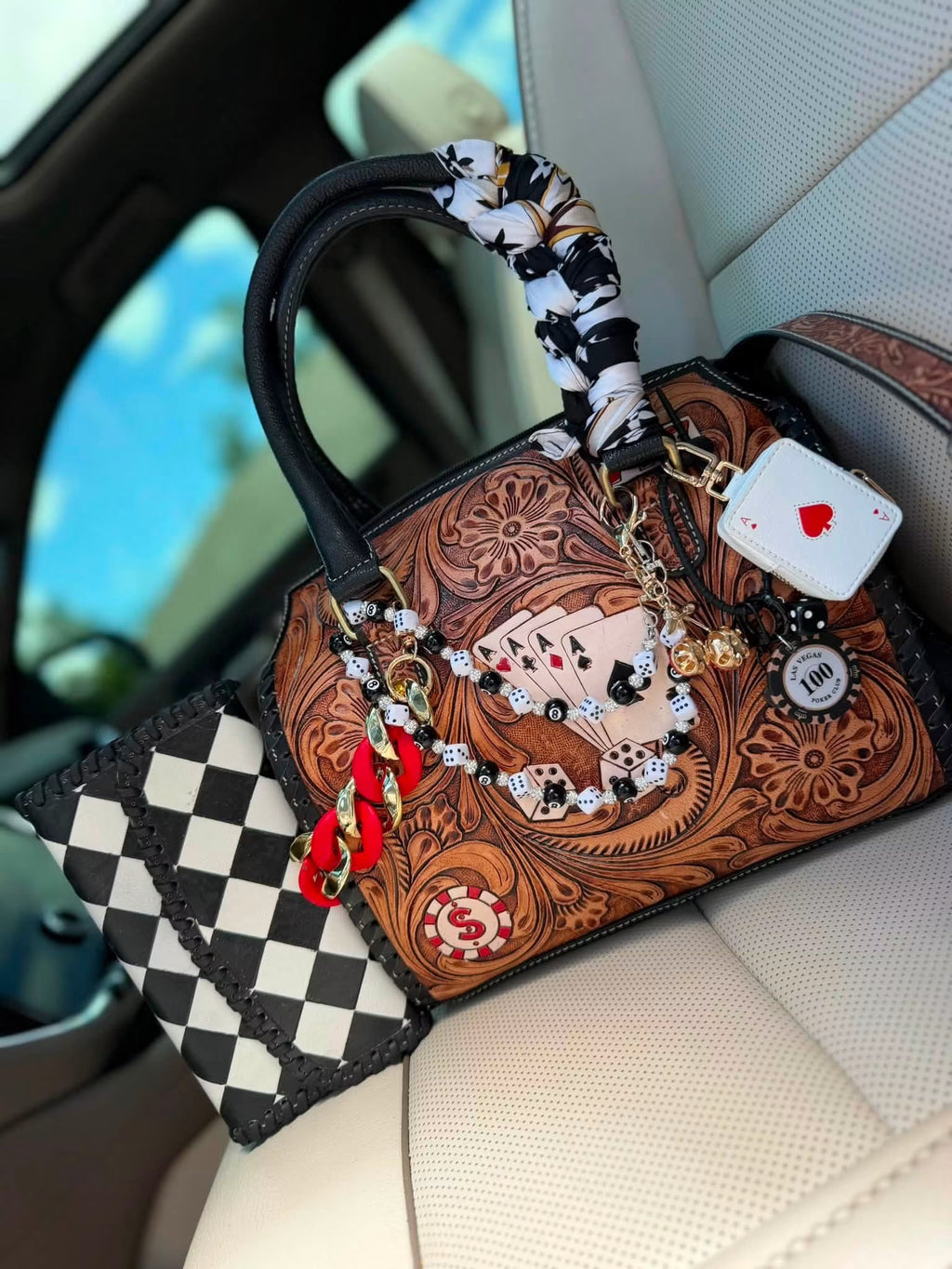 "The Gambler set " speedy bag medium - by the Painted Porches