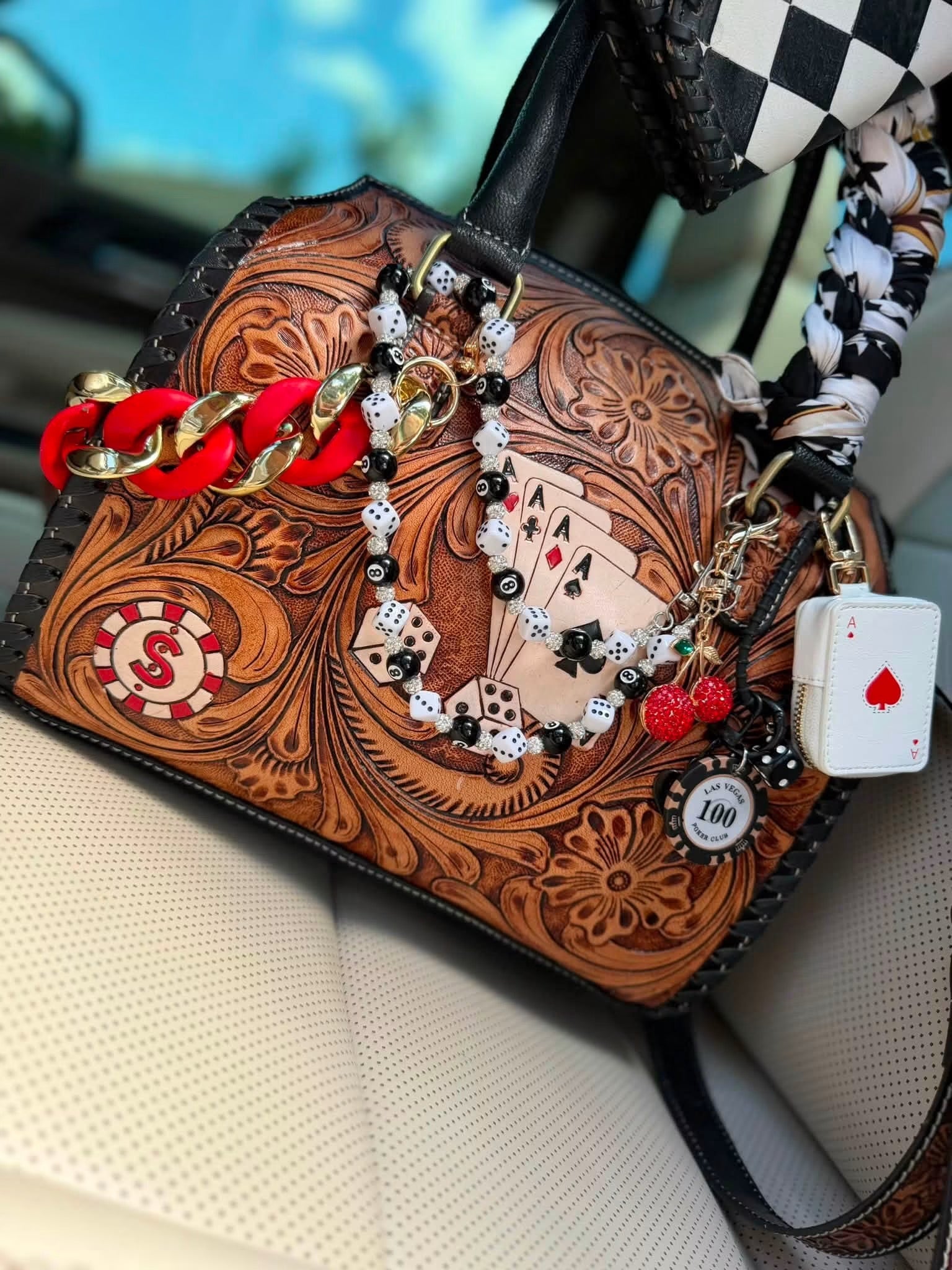 "The Gambler set " speedy bag medium - by the Painted Porches