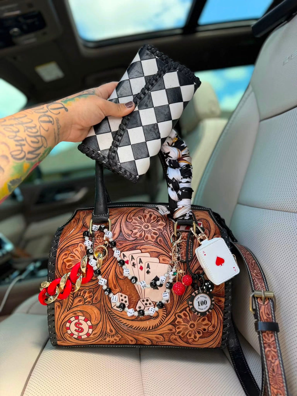 "The Gambler set " speedy bag medium - by the Painted Porches