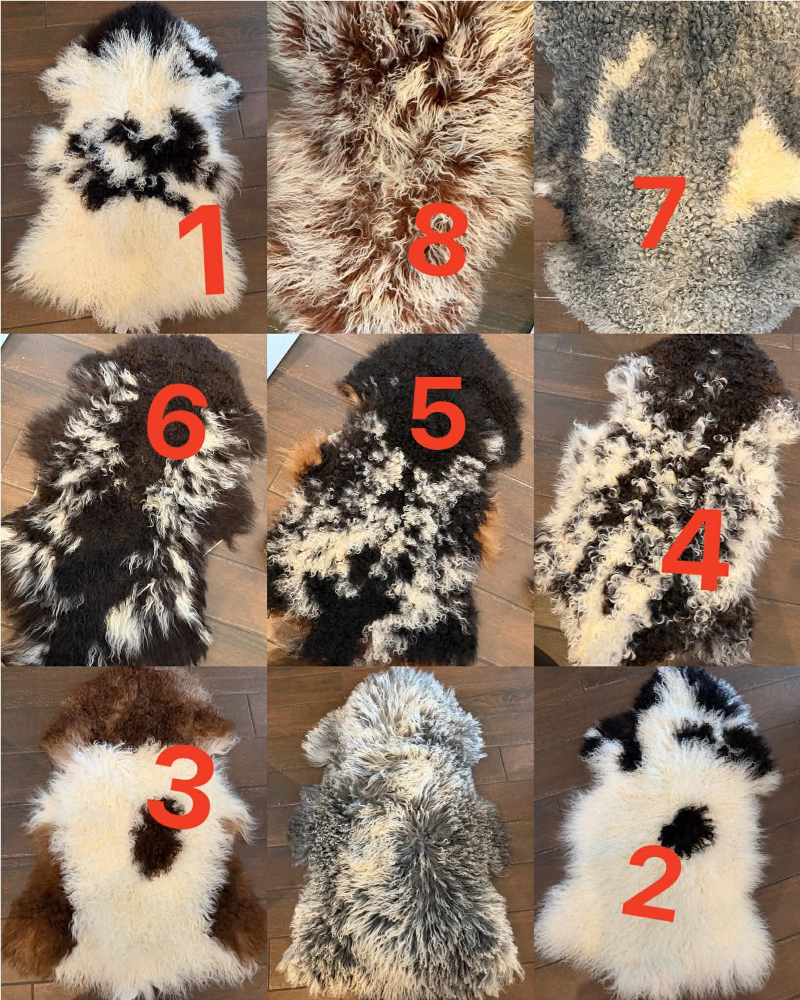 Tibetan Sheep fur roughly 2’x3’