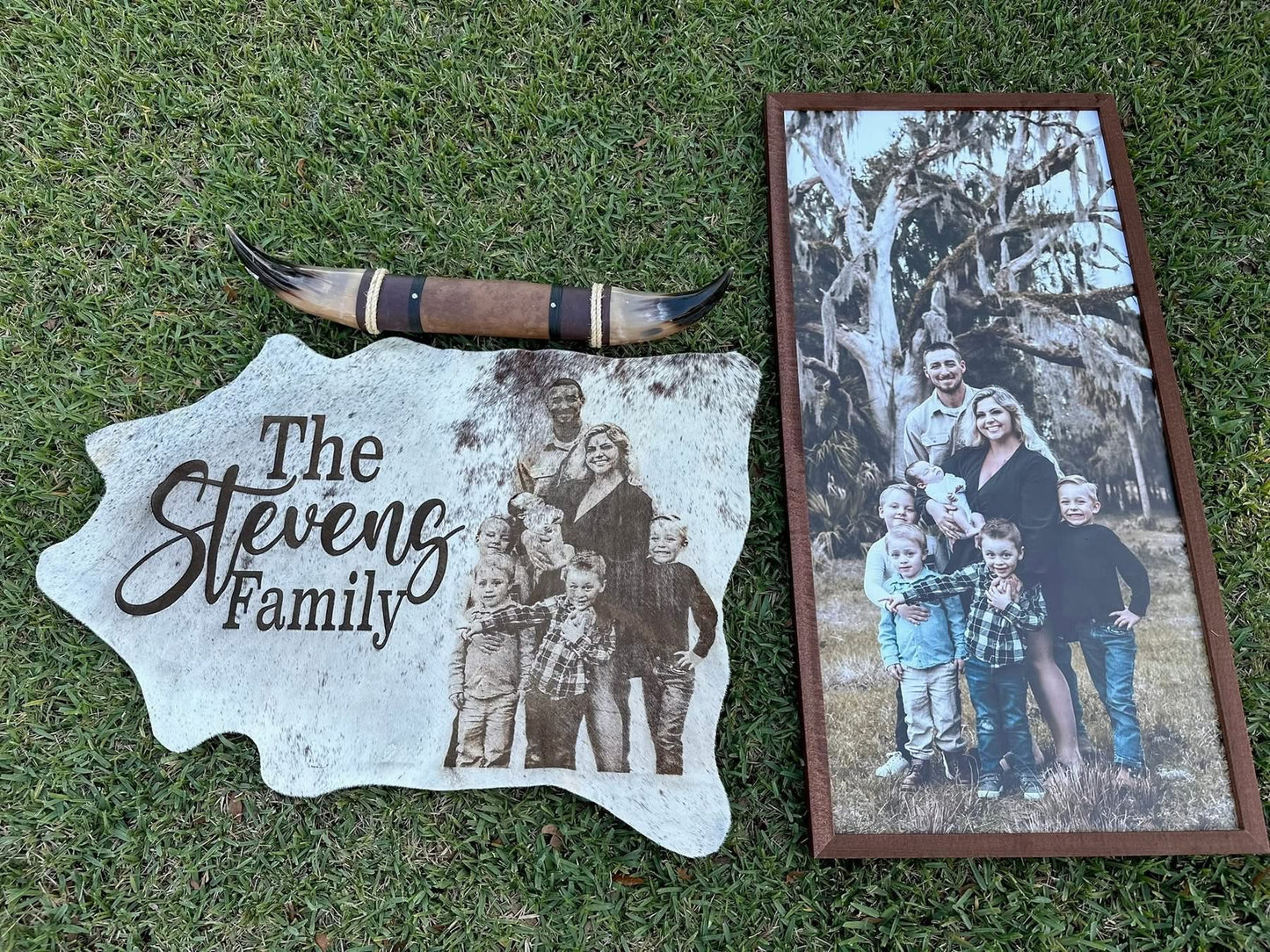 Photo engraved rug