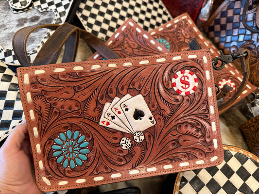 Tooled crossbody