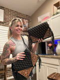 Quilted & tooled leather purse