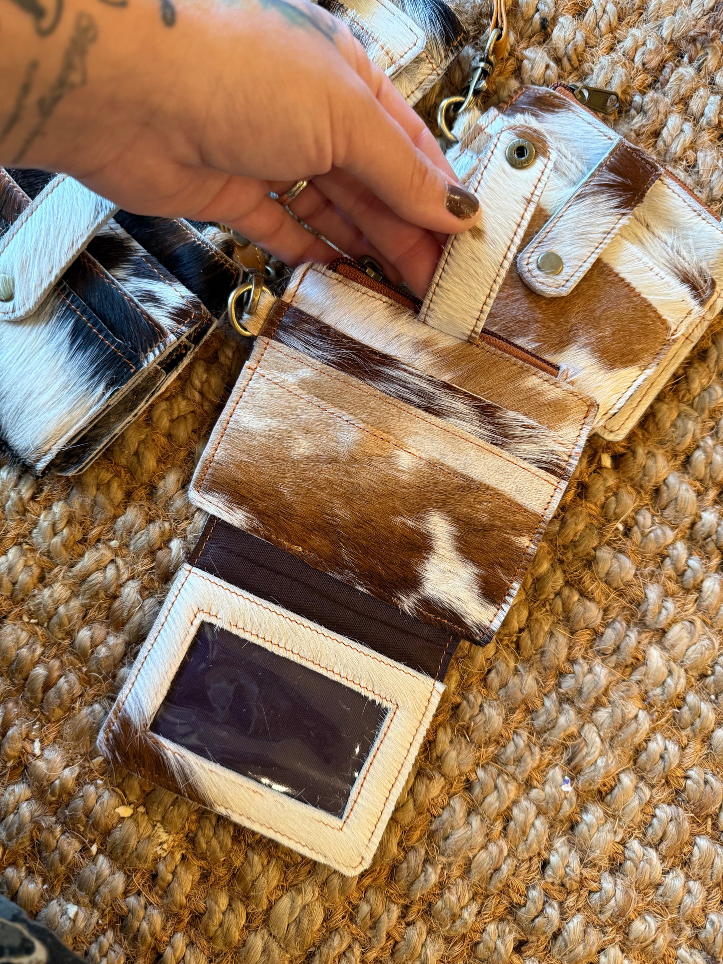 Cowhide card holder