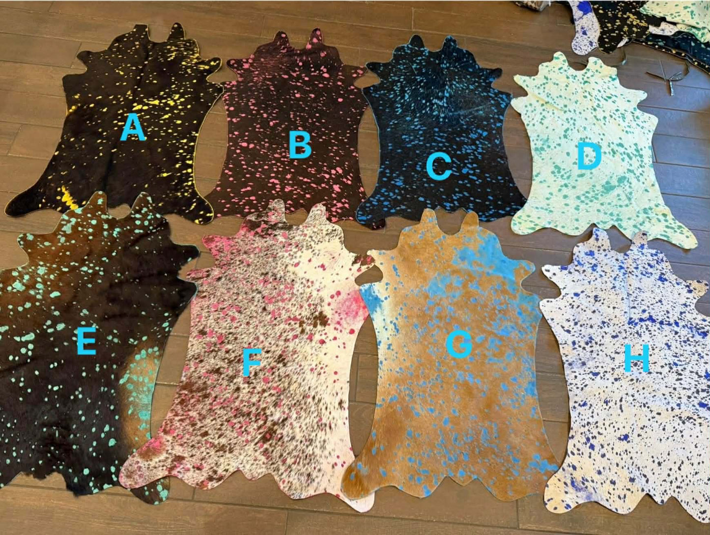 Acid wash calf size hides 37-39"