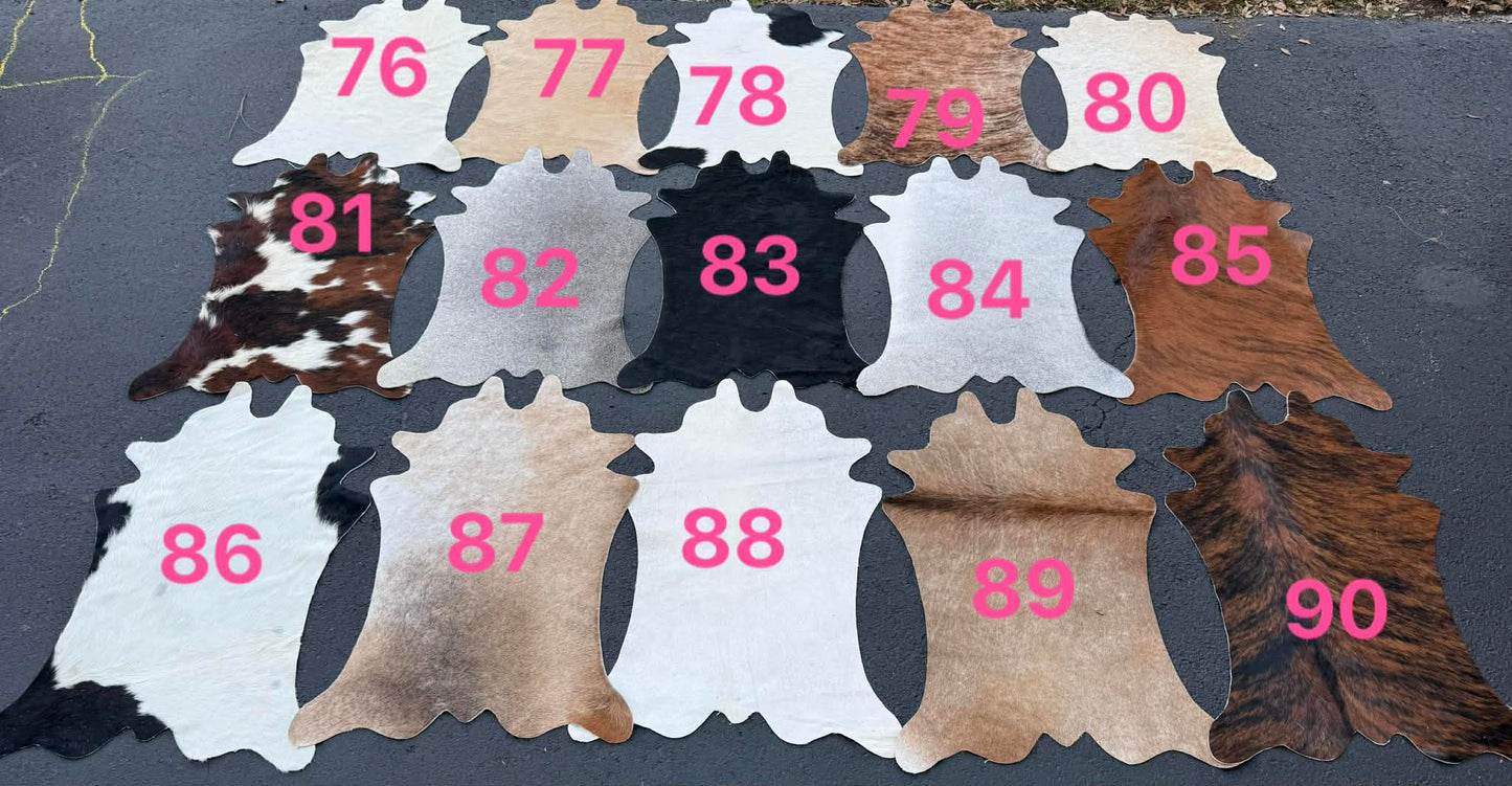 Set B - Calf size hides - 36”-39”