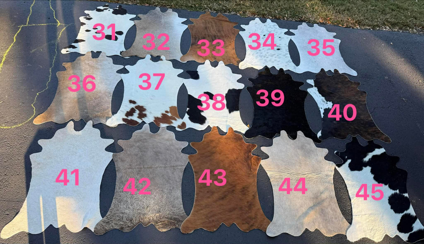 Set B - Calf size hides - 36”-39”