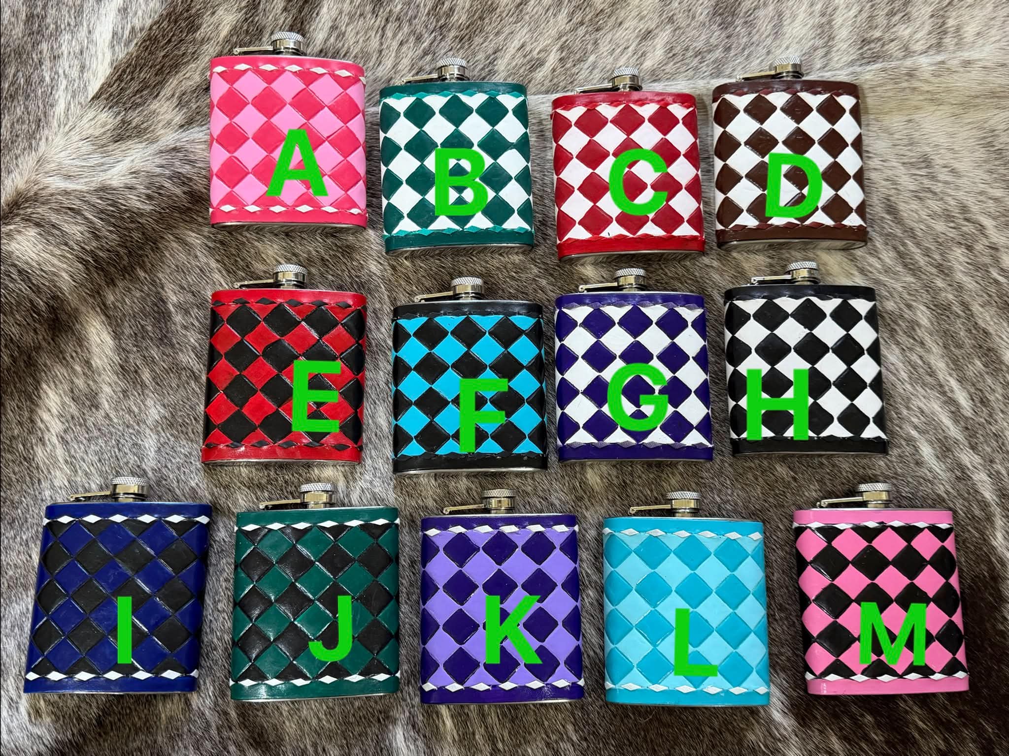 Flask checkered 7oz