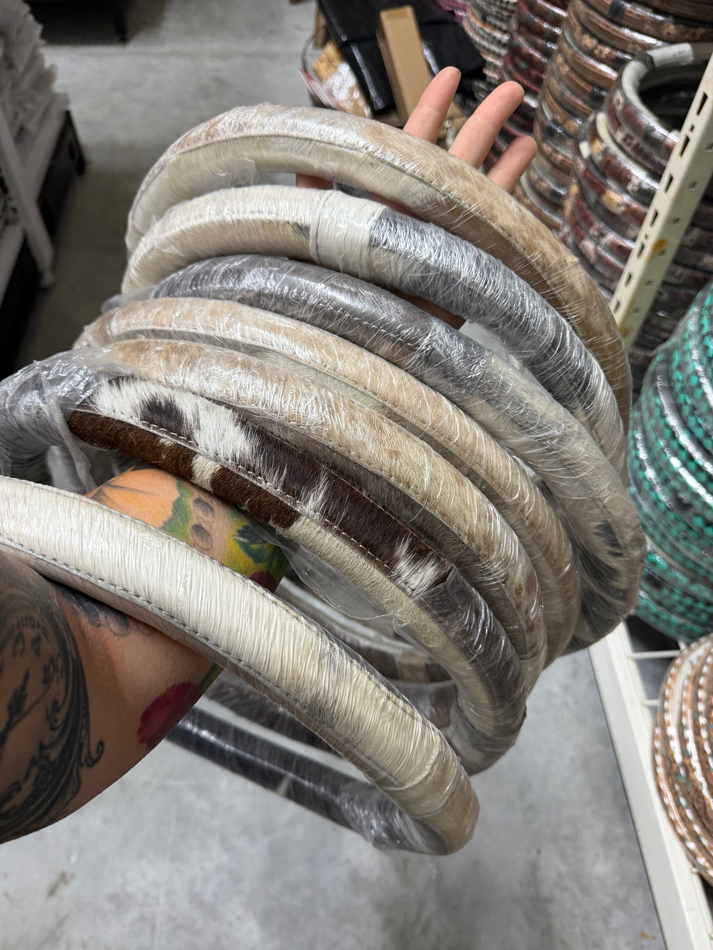 15 “ SURPRISE cowhide steering wheel cover read description before purchase (Copy)