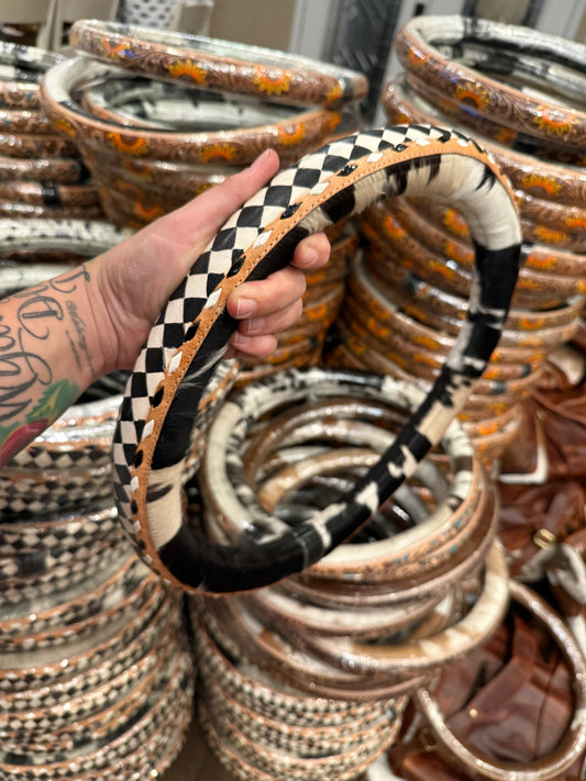 15.25” cowhide tool leather steering wheel cover read description before purchase ￼