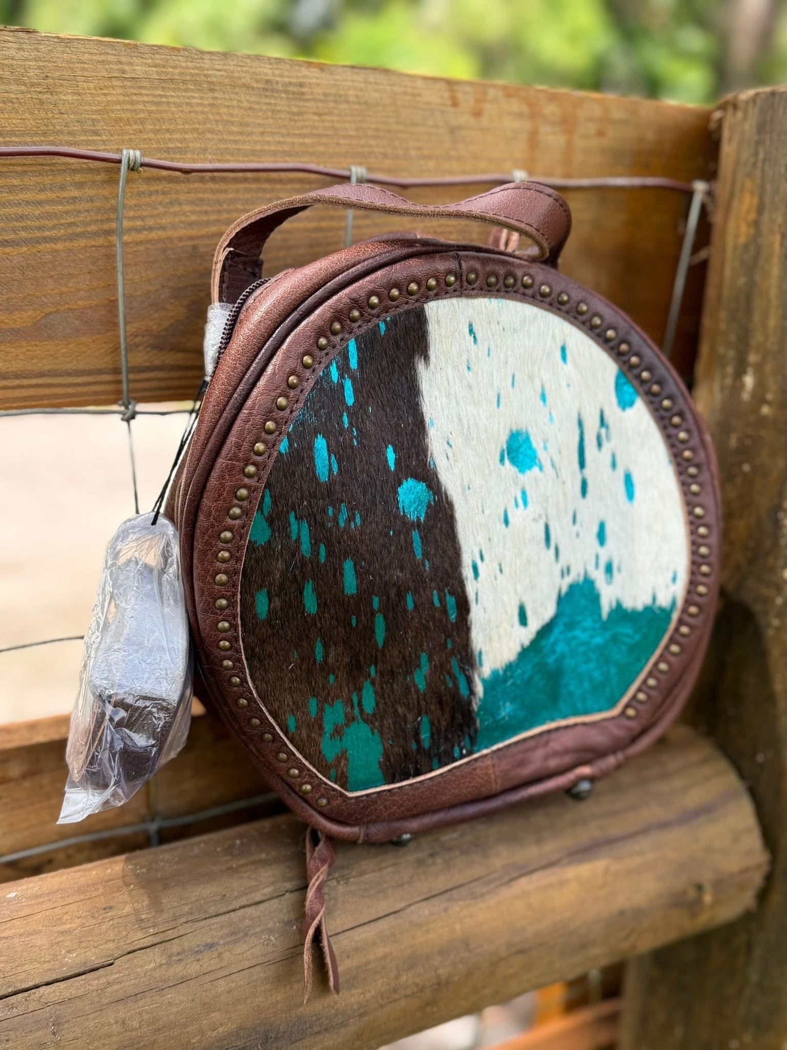 Turquoise acid wash Purse