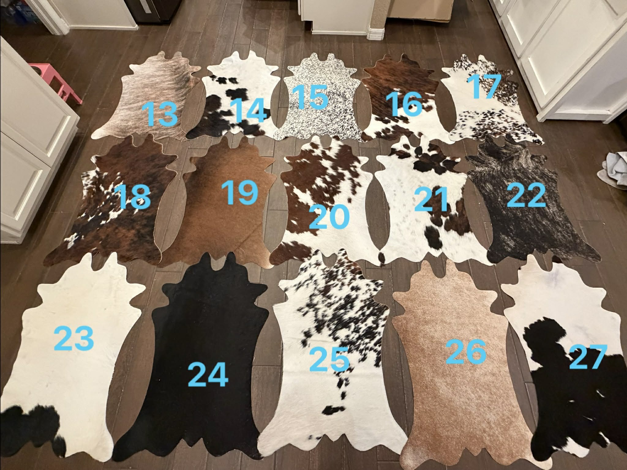 NEW - Calf size hides - 36”-39”