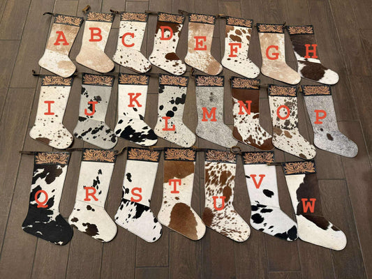 Cowhide Stockings -2   does not include engraving- read description