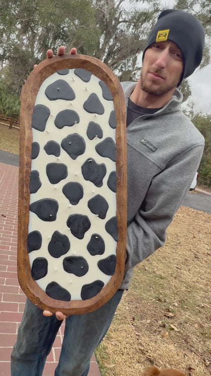 long oval cow candle