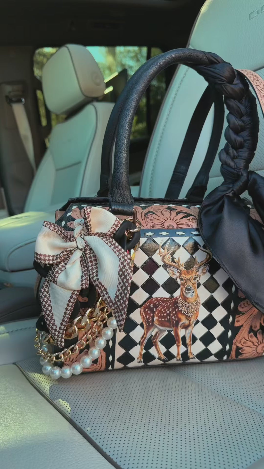 The Boujee Buck Speedy 🦌checker tooled leather speedy (medium)