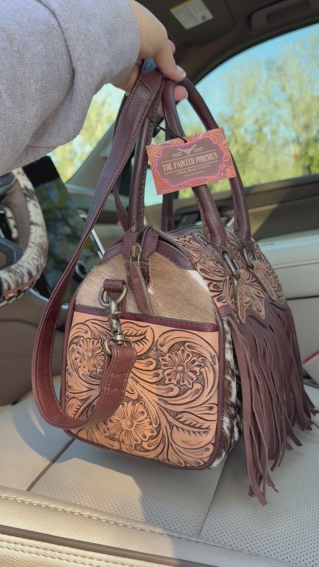 The “Maybelle” tooled fringe speedy bag - by the Painted Porches