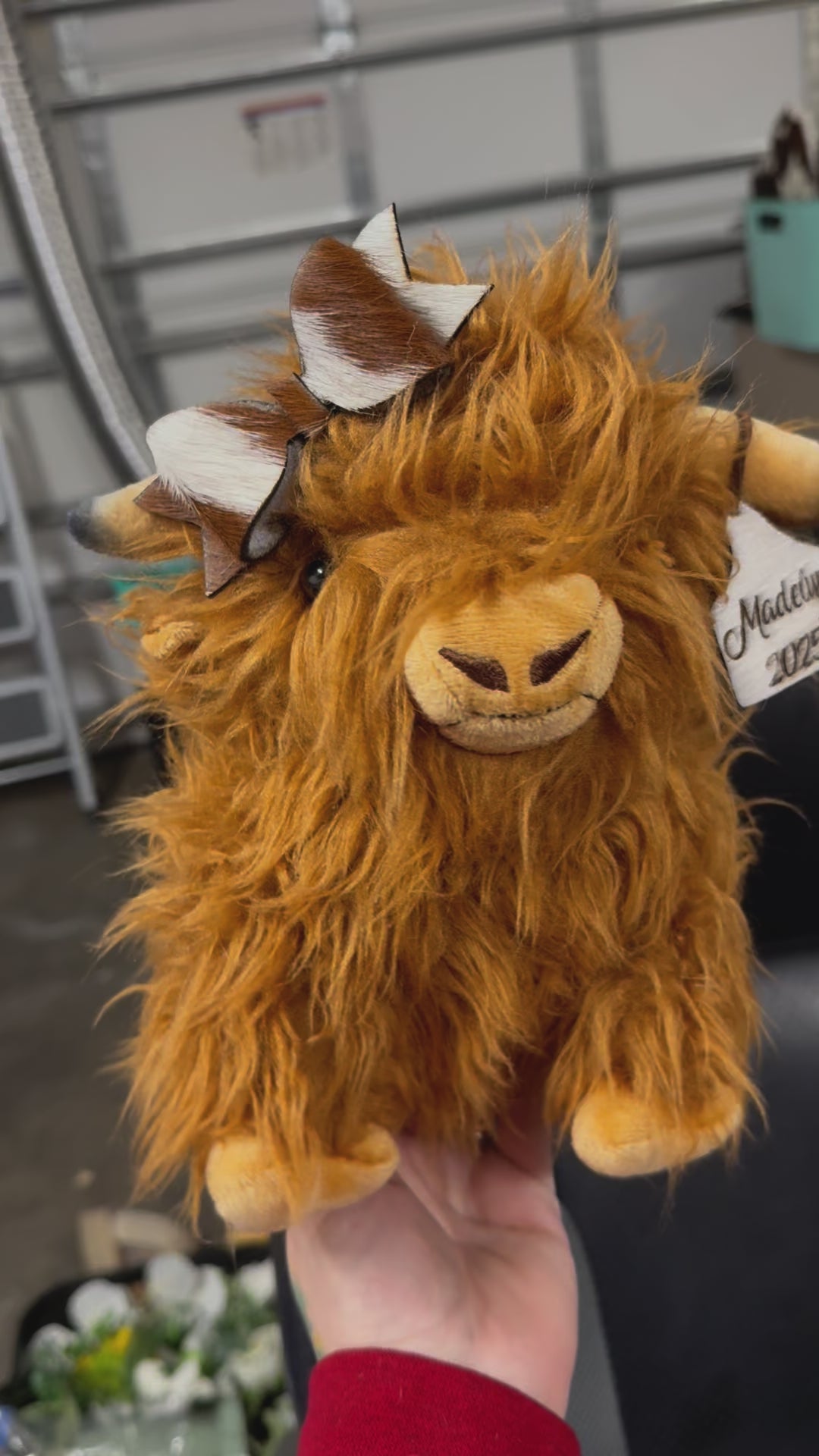Highland girl cow stuffed toy