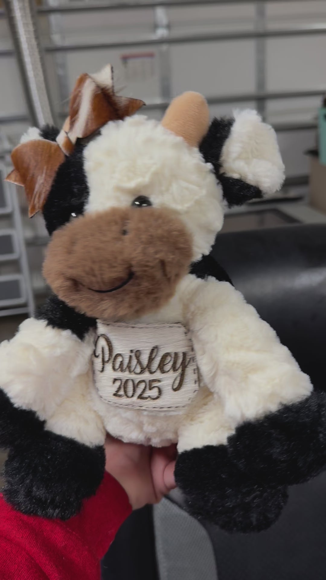 Milk cow girl stuffed animal