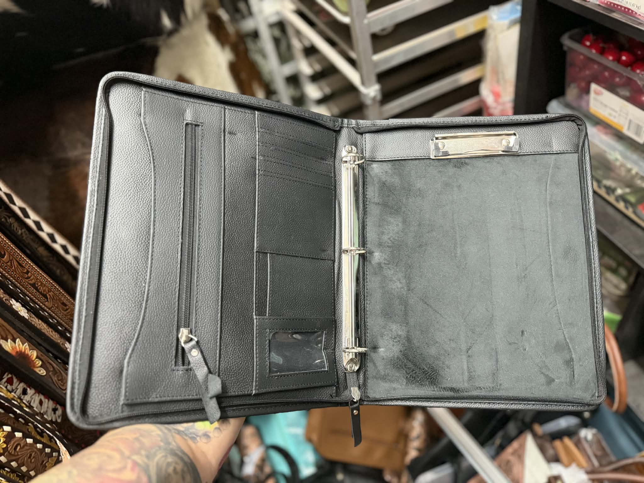 Diamond cowhide Binder