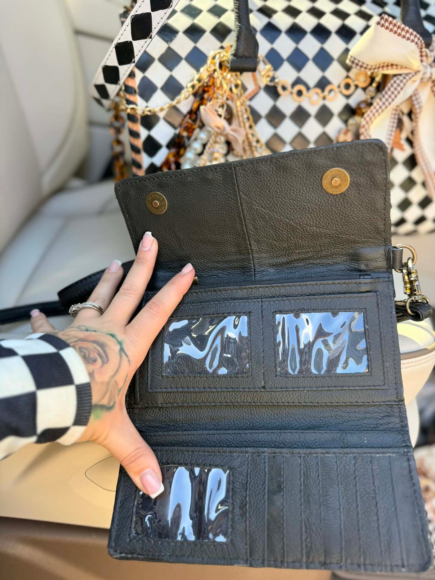 "Uptown Girl" - checker tooled leather speedy Duffle