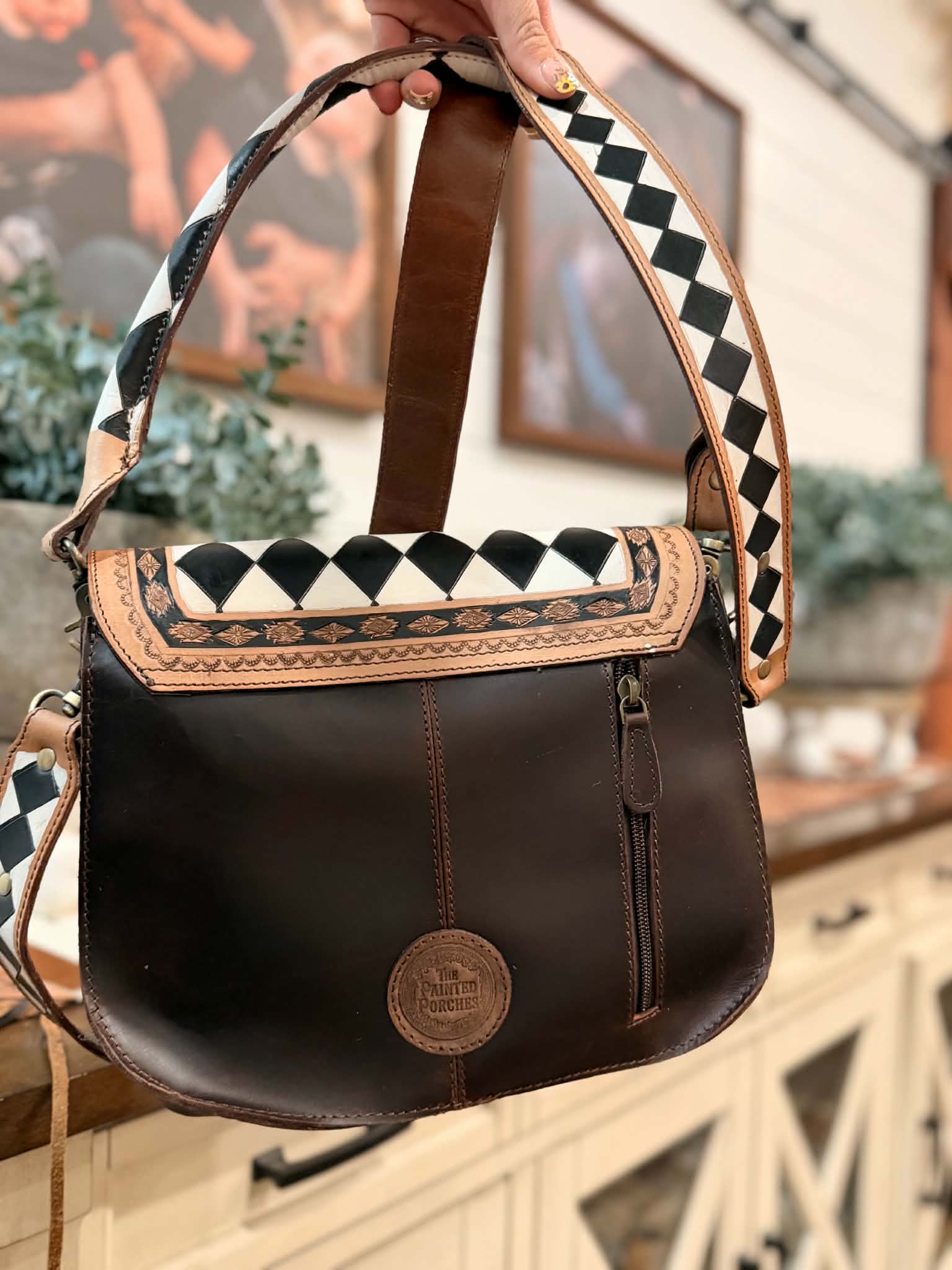 “The Bonnie” Checker purse and wallet set