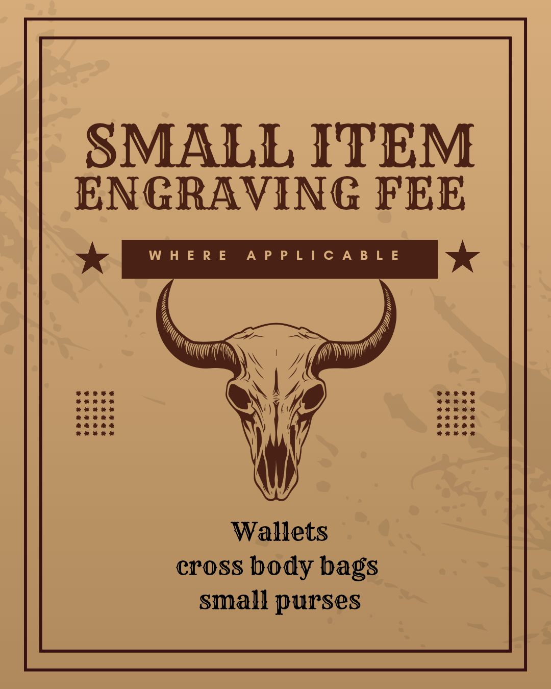 Engraving fee - small item