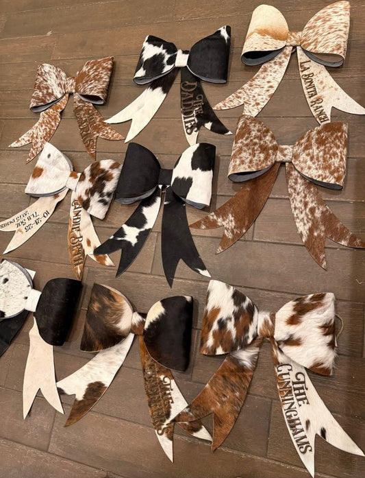 Jumbo bow for tree - Free engraving (read description fully)