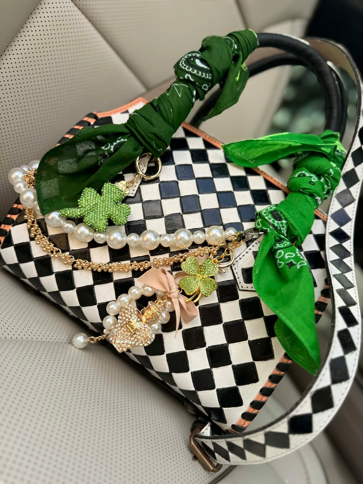 "Emerald Anarchy" - checker tooled leather speedy  (M)