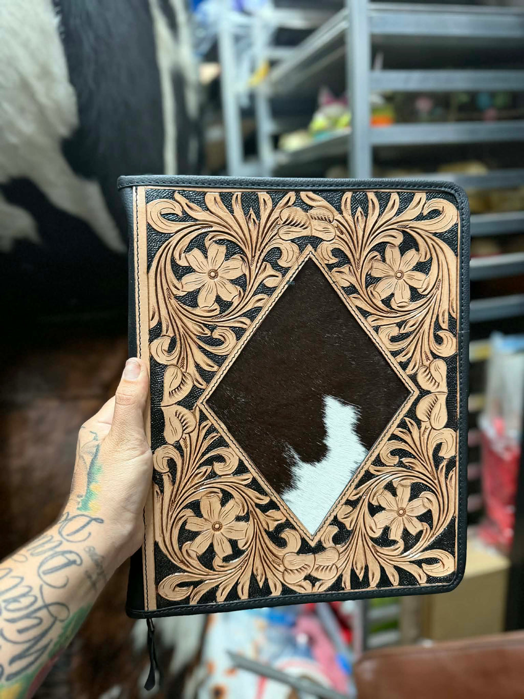Diamond cowhide Binder