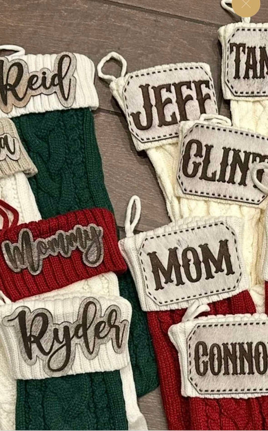 Cowhide name patch only