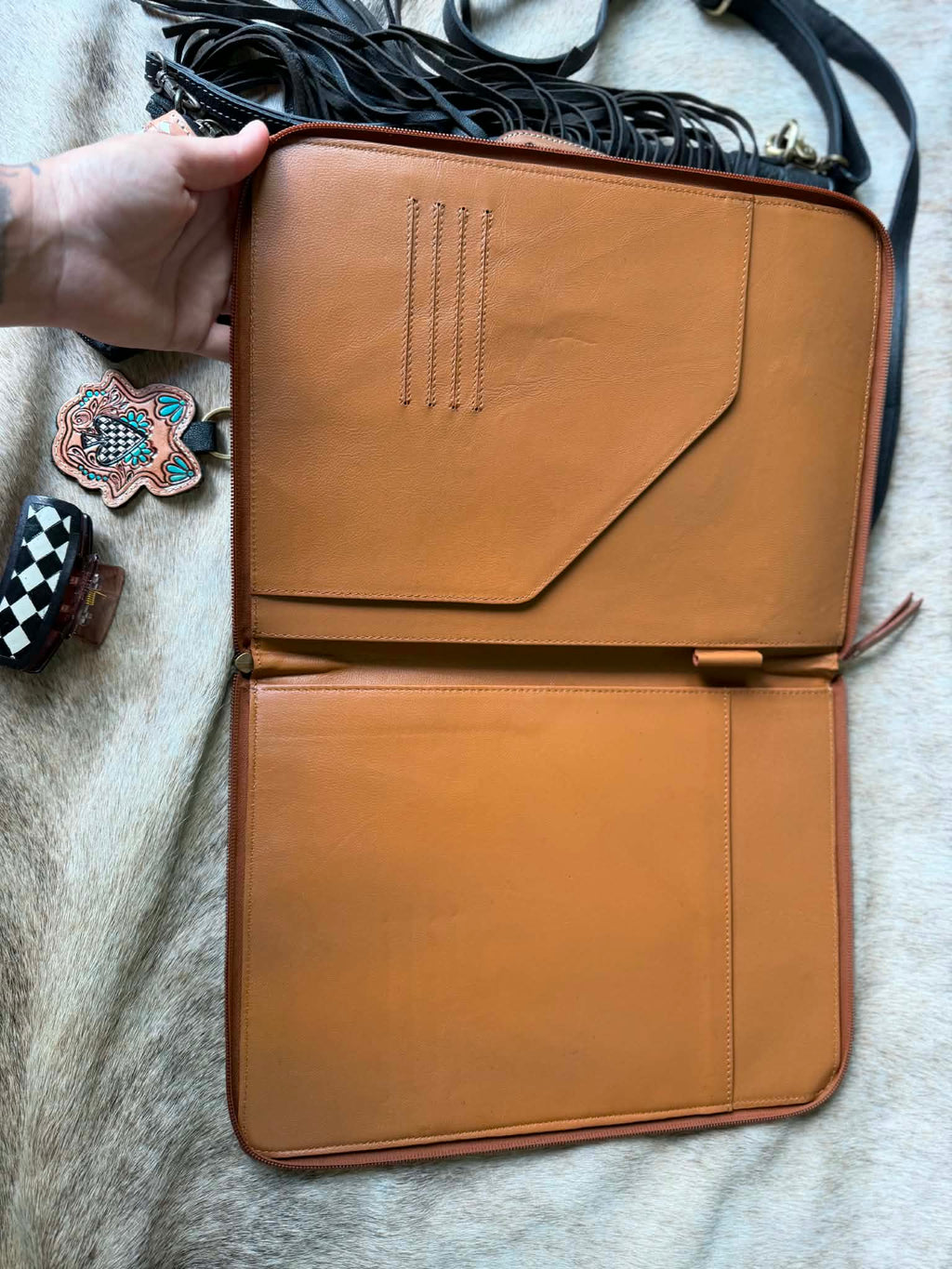 Ace playing card Planner cover with zipper closure