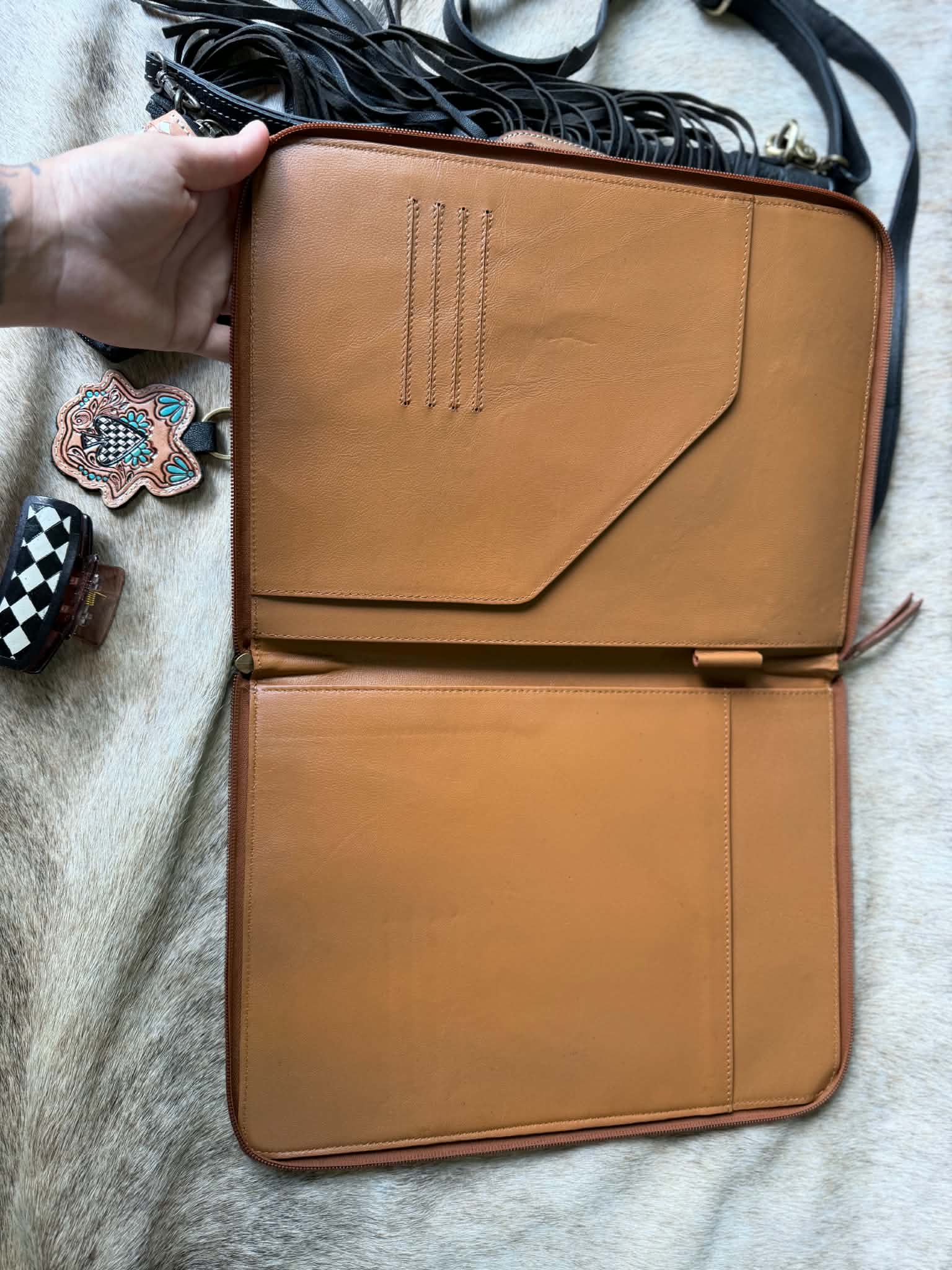 Ace playing card Planner cover with zipper closure